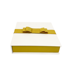 Boîte chocolat à abattant avec nœud élastique | Chocopack
