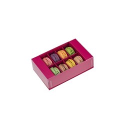 Boites pour macarons avec couvercle transparent