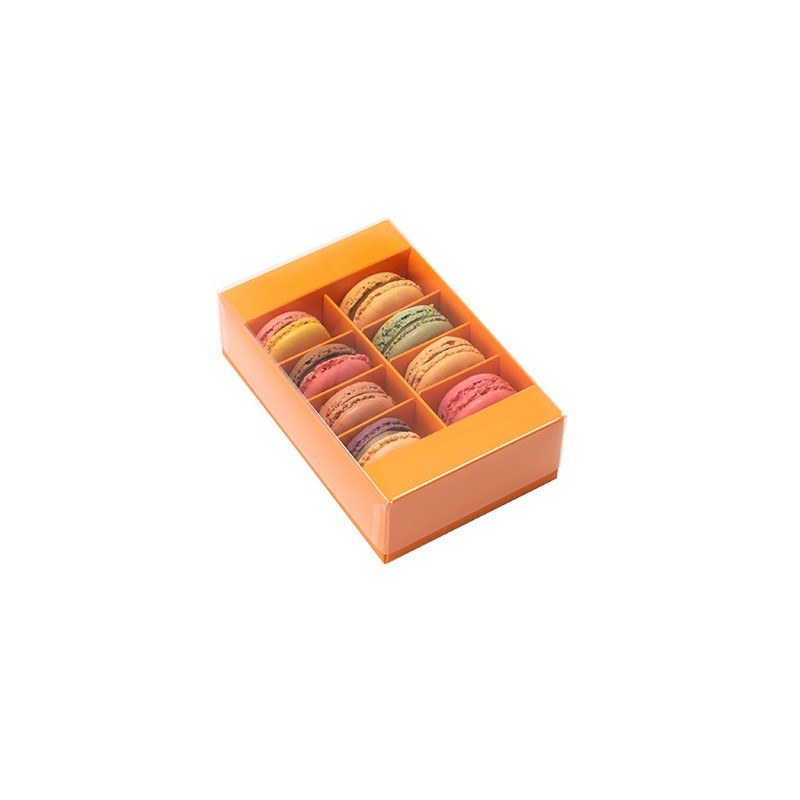 Boites pour macarons avec couvercle transparent
